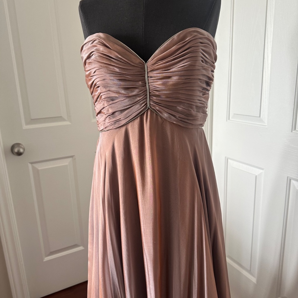 Arthur Mendoca  New strapless chiffon gown - Picture 2 of 7